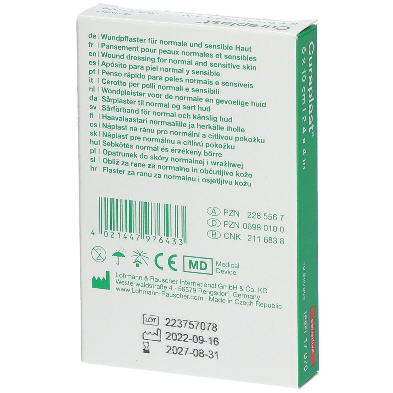 Curaplast® sensitiv Wundschnellverband 6 cm x 10 cm