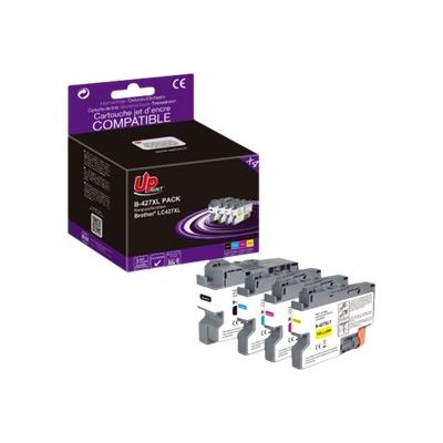 Cartouche compatible Brother LC427XL - pack de 4 - noir, cyan, magenta, jaune - Uprint