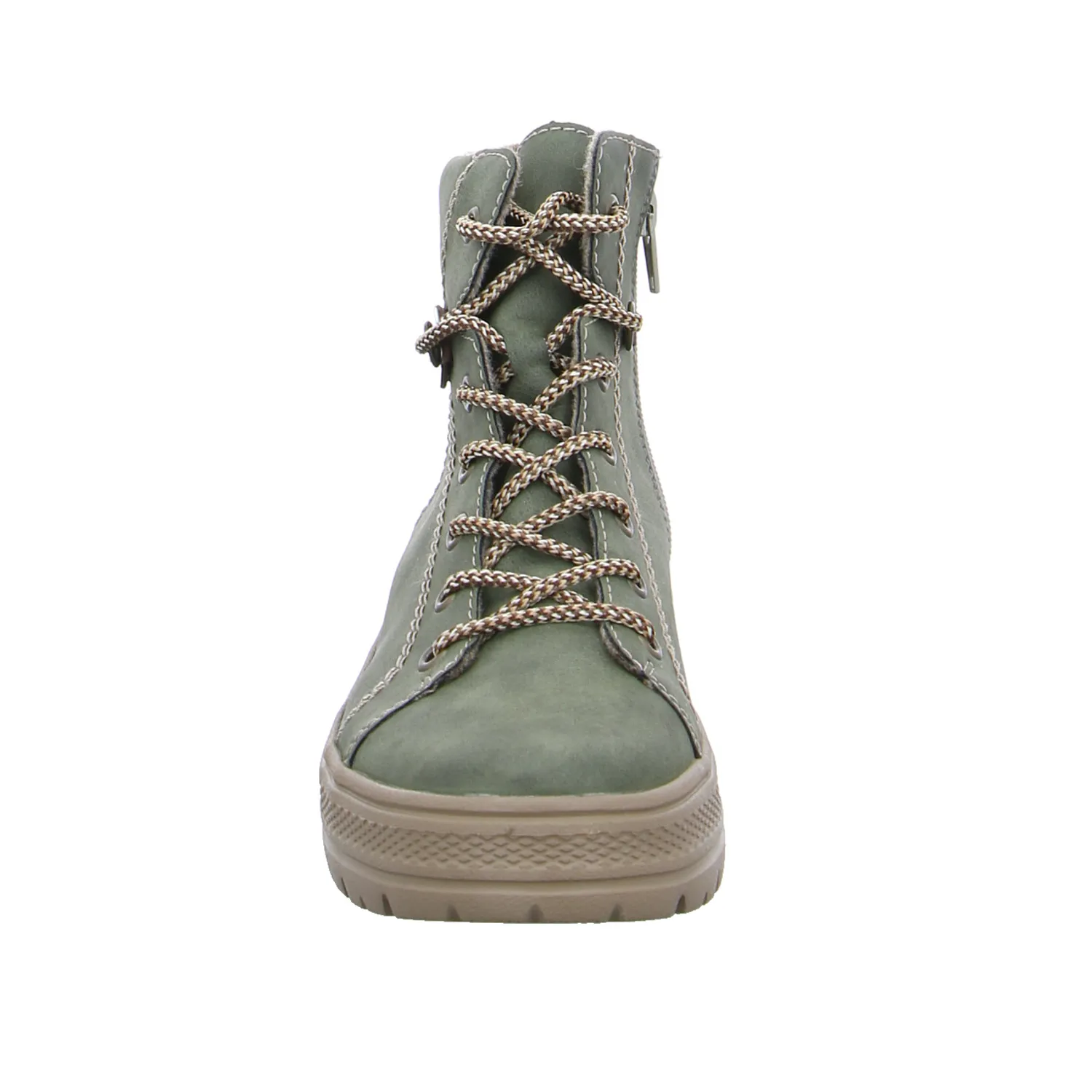 RIEKER Boot Olive Lederimitat
