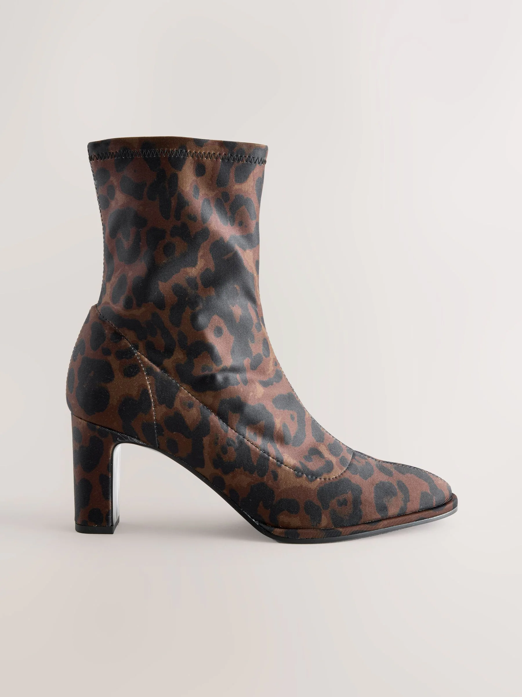 Luipaardprint - Forever Comfort® enkellaarsjes met ronde neus