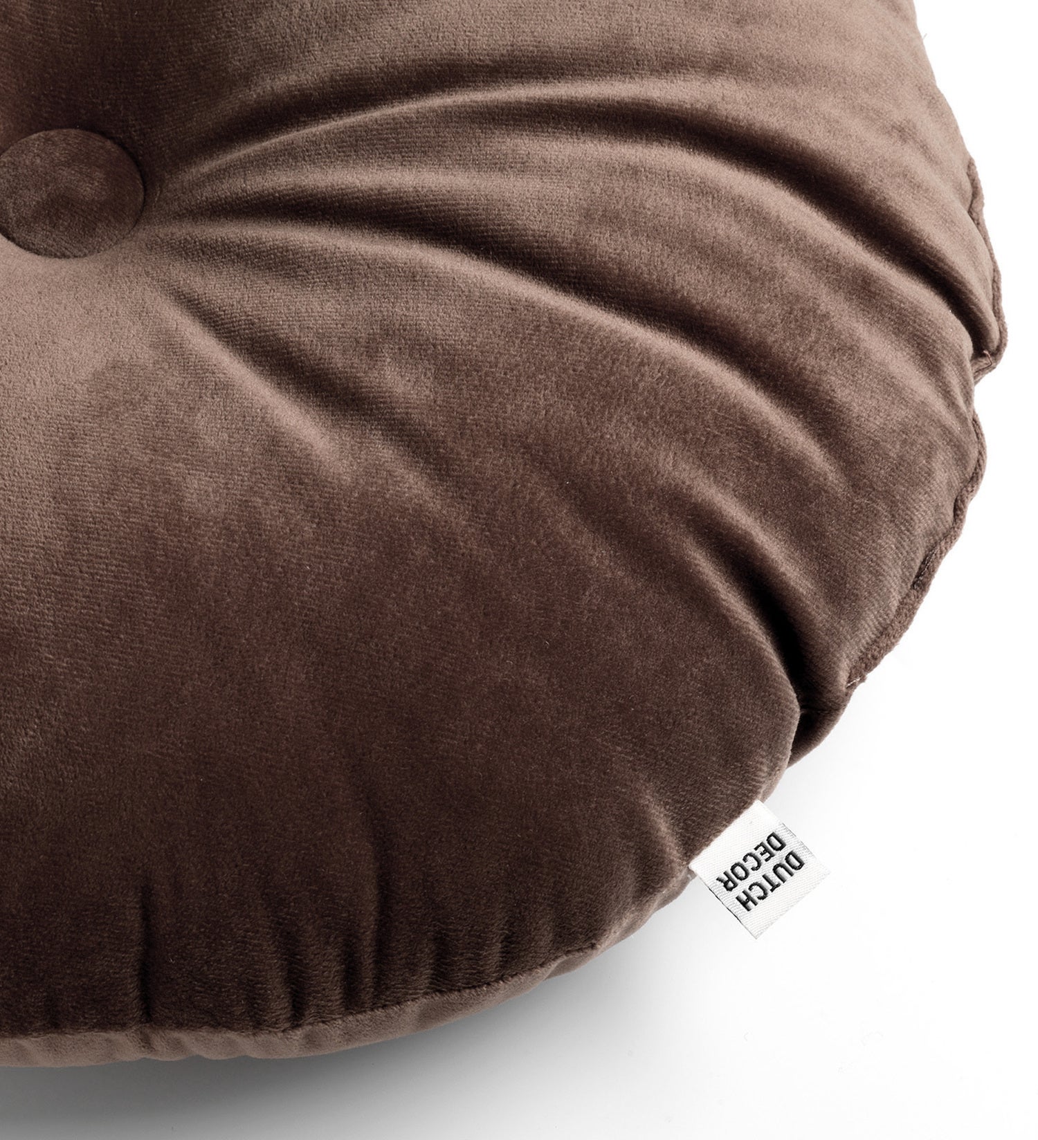 Dutch Decor sierkussen Olly bruin D 40 H 10 cm