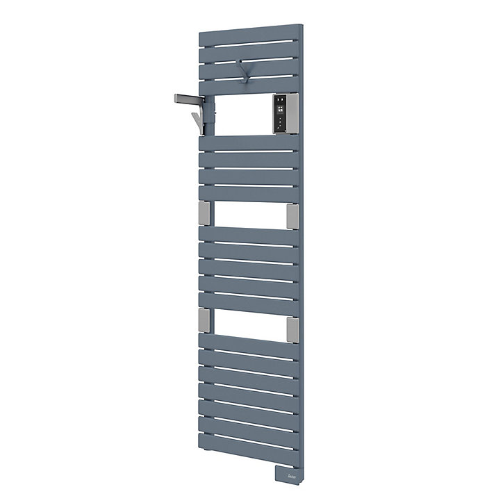Sèche-serviettes électrique à inertie fluide Sauter Asama connectable bleu gris 750W