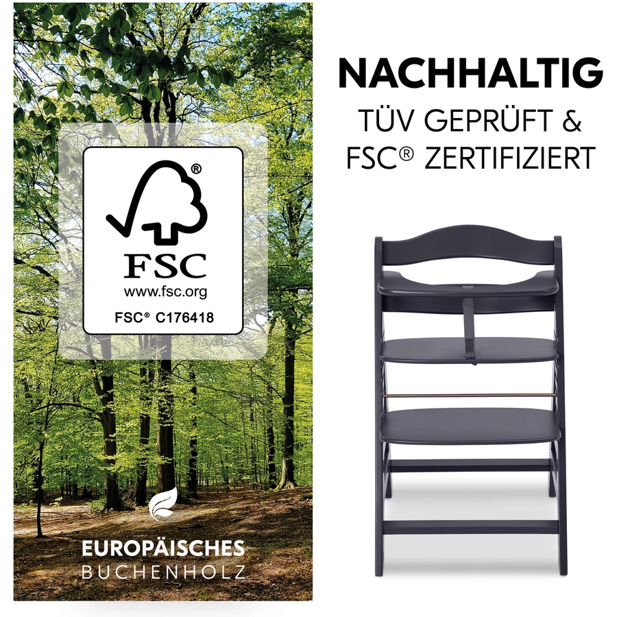 hauck Hochstuhl Alpha Plus Dark Grey