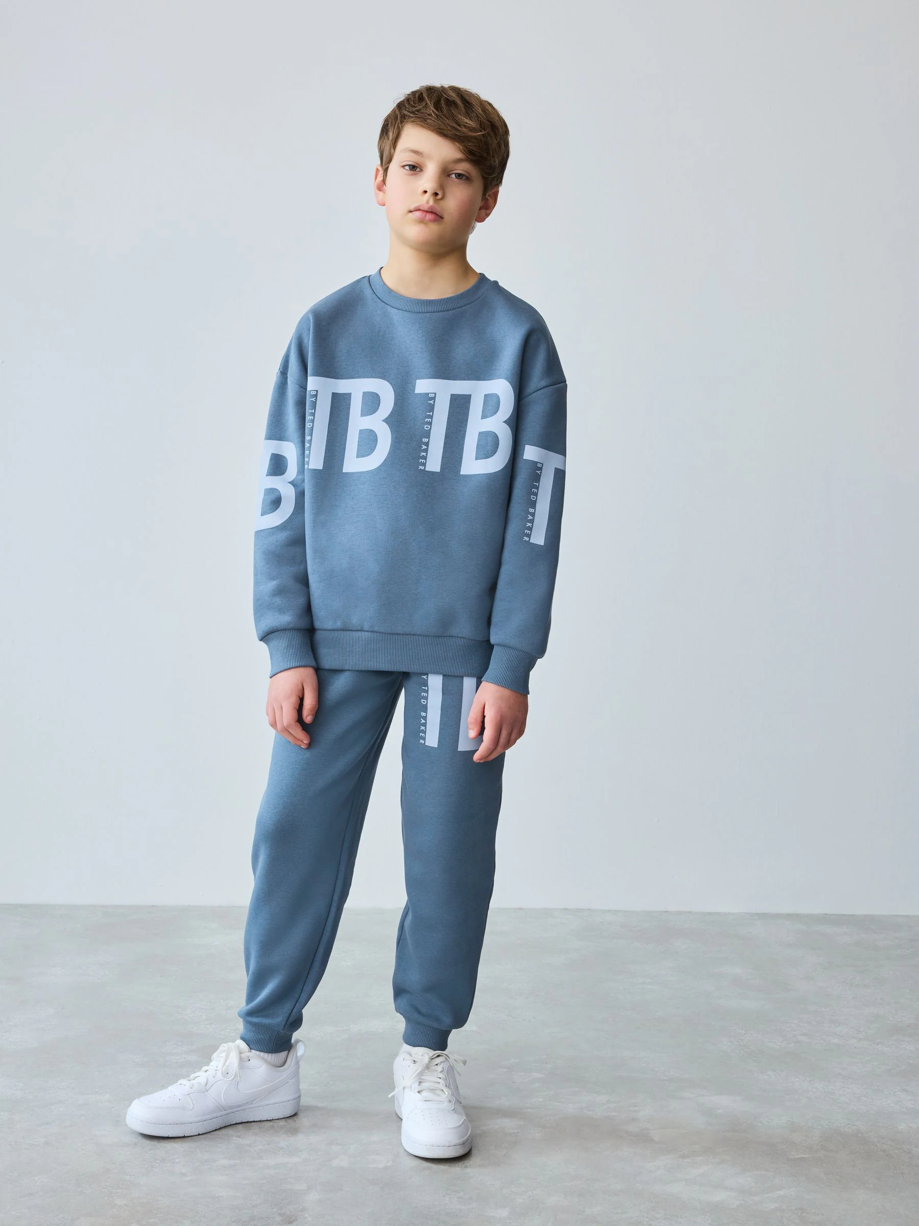 Blauw - Baker by Ted Baker oversized set van sweatshirt en joggingbroek
