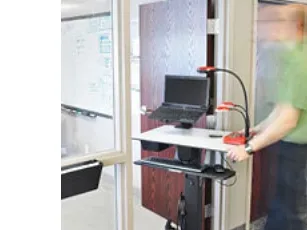 Ergotron TeachWell Mobile Digital Workspace - Vogn med hjul - Constant Force Technology - for notebook / tastatur/ mus - stål, phenolkomposit, højkvalitetsplastik - grafitgrå