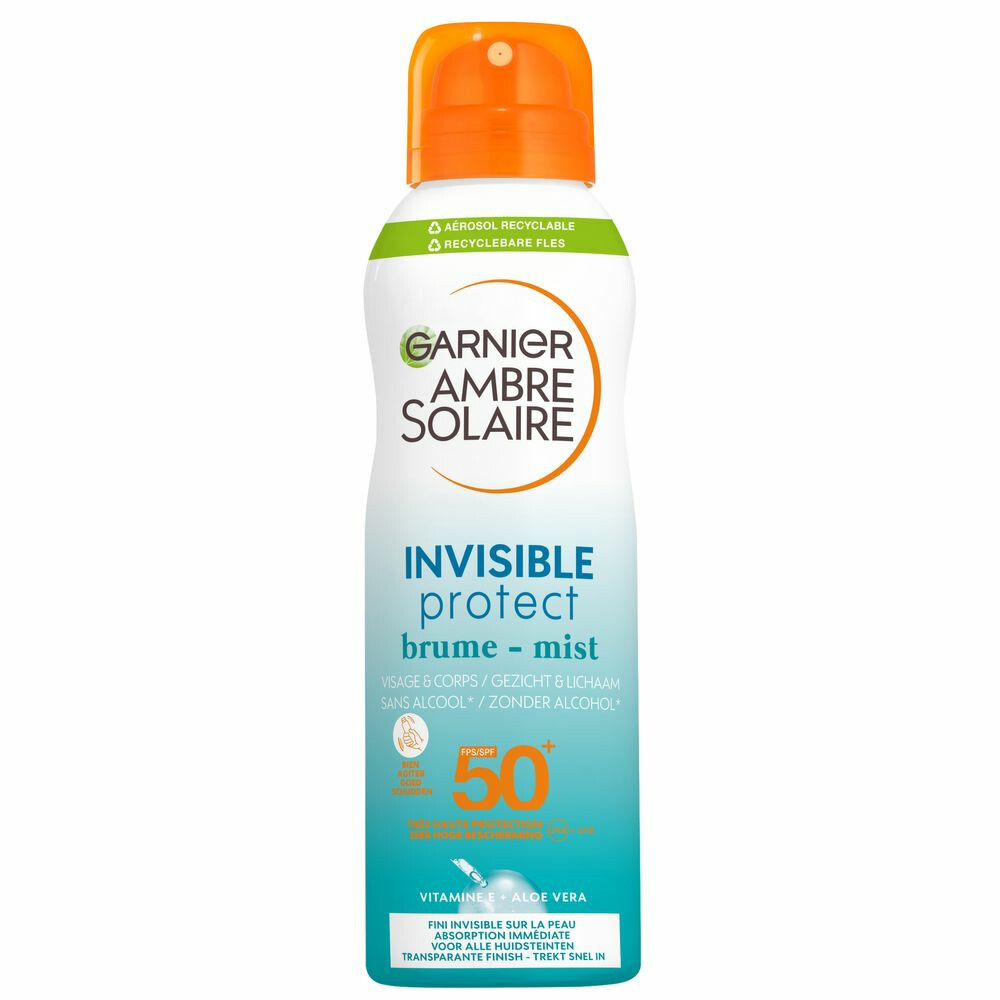 Garnier Ambre Solaire Invisible Protect Zonnebrandspray Mist SPF 50200 ml