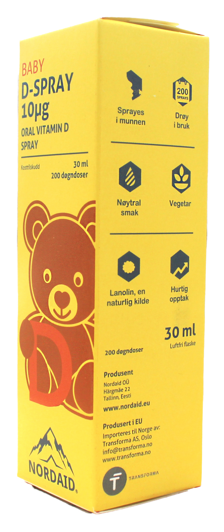 Nordaid D-spray 10 oral vitamin D 30 ml