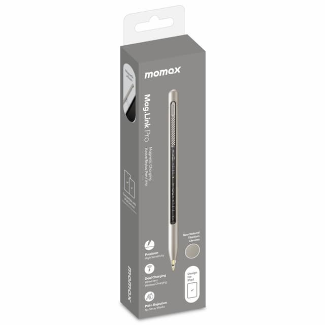 MOMAX MAG LINK Pro kapacitiv stylus med magnetisk adsorption og berøringsskærm til iPad