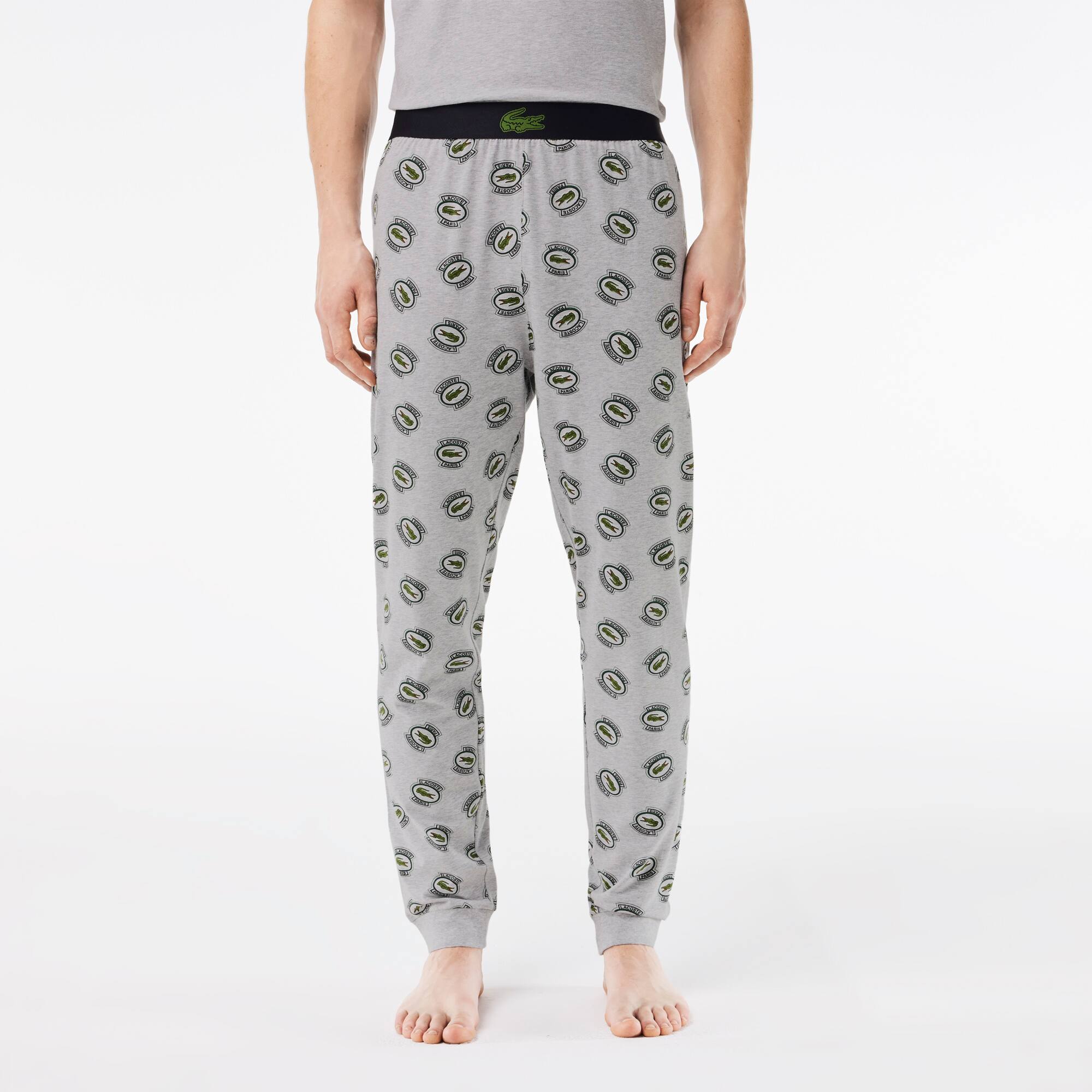 Pyjama-Set aus Stretch-Jersey Pyjamas - Grau - Lacoste - Herren