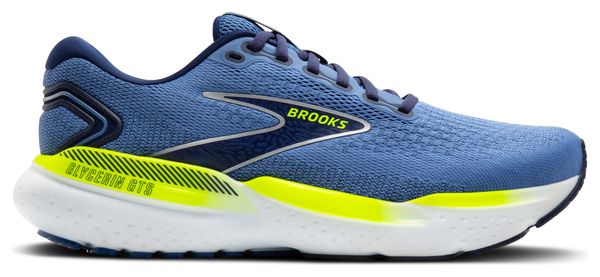 Chaussures Running Brooks Glycerin GTS 21 Bleu/Jaune Homme