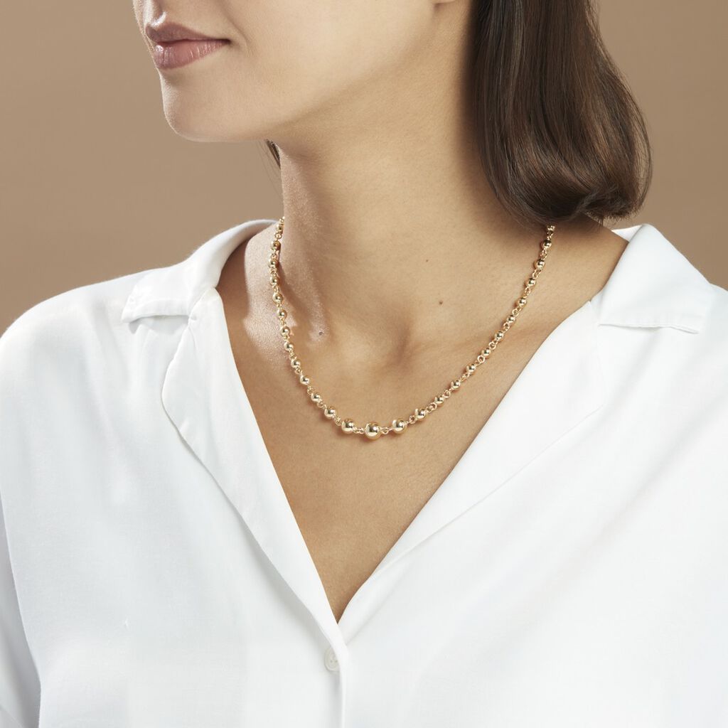 Collier Diona Danilo Maille Boule Or Jaune