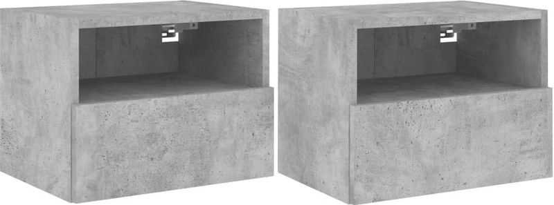 vidaXL Tv-wandmeubels - 2 Stuks - Bewerkte Hout - Betongrijs