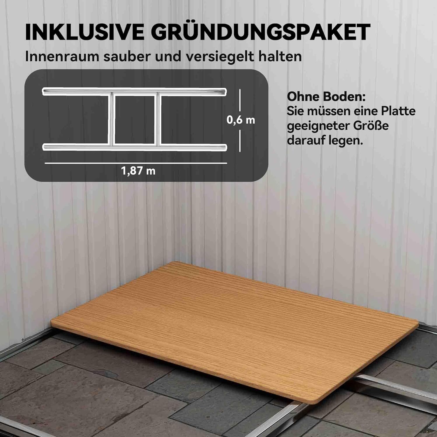 Outsunny Gerätehaus 2,3 m² 207 x 130 x 182 cm Metall Garten Schuppen mit Fenster Pultdach Schiebetüren Fundament wetterfest Geräteschuppen Outdoor Gartenhaus für Hinterhof Grün