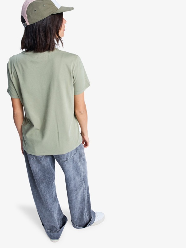 Ocean Road Art T-shirt à manches courtes Vert Femme