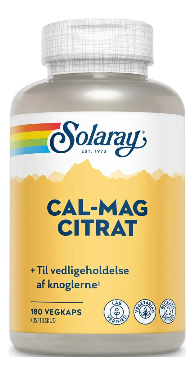 Solaray Cal-Mag Citrat - 180 kaps.