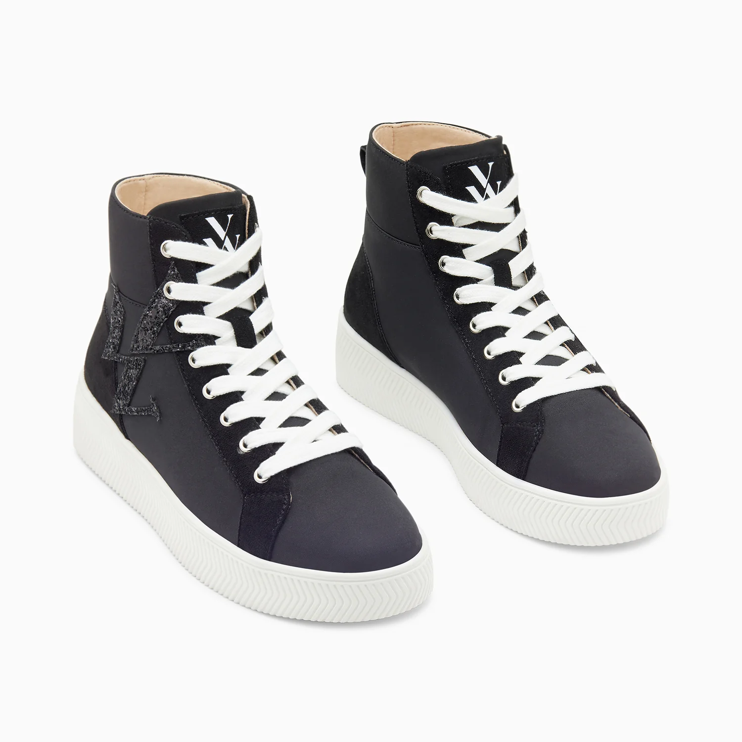Sneakers-Baskets monogramme Sabrina montantes noires
