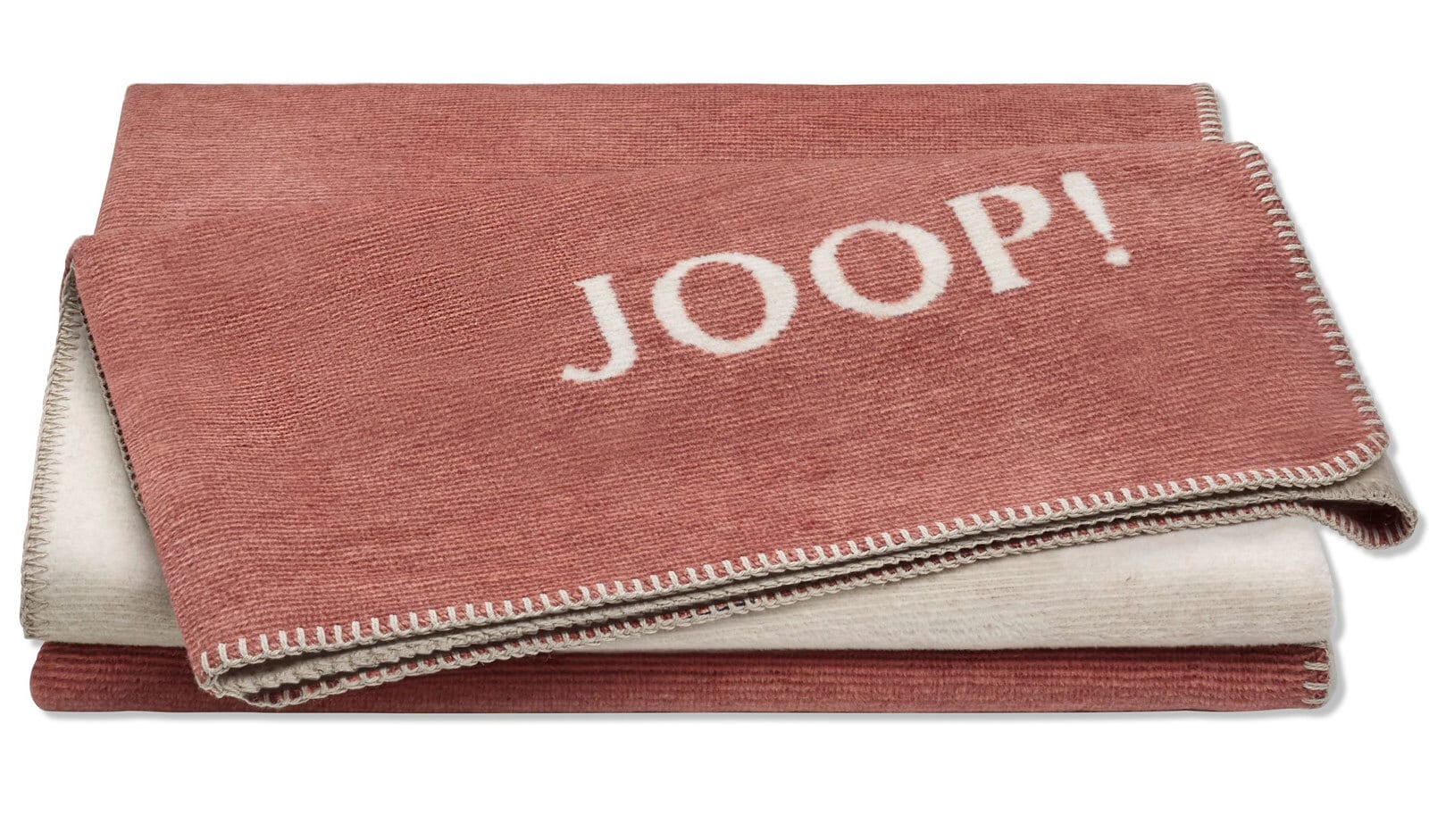 JOOP! Wohndecke MELANGE-DF 150 x 200 cm orange/hellgrau