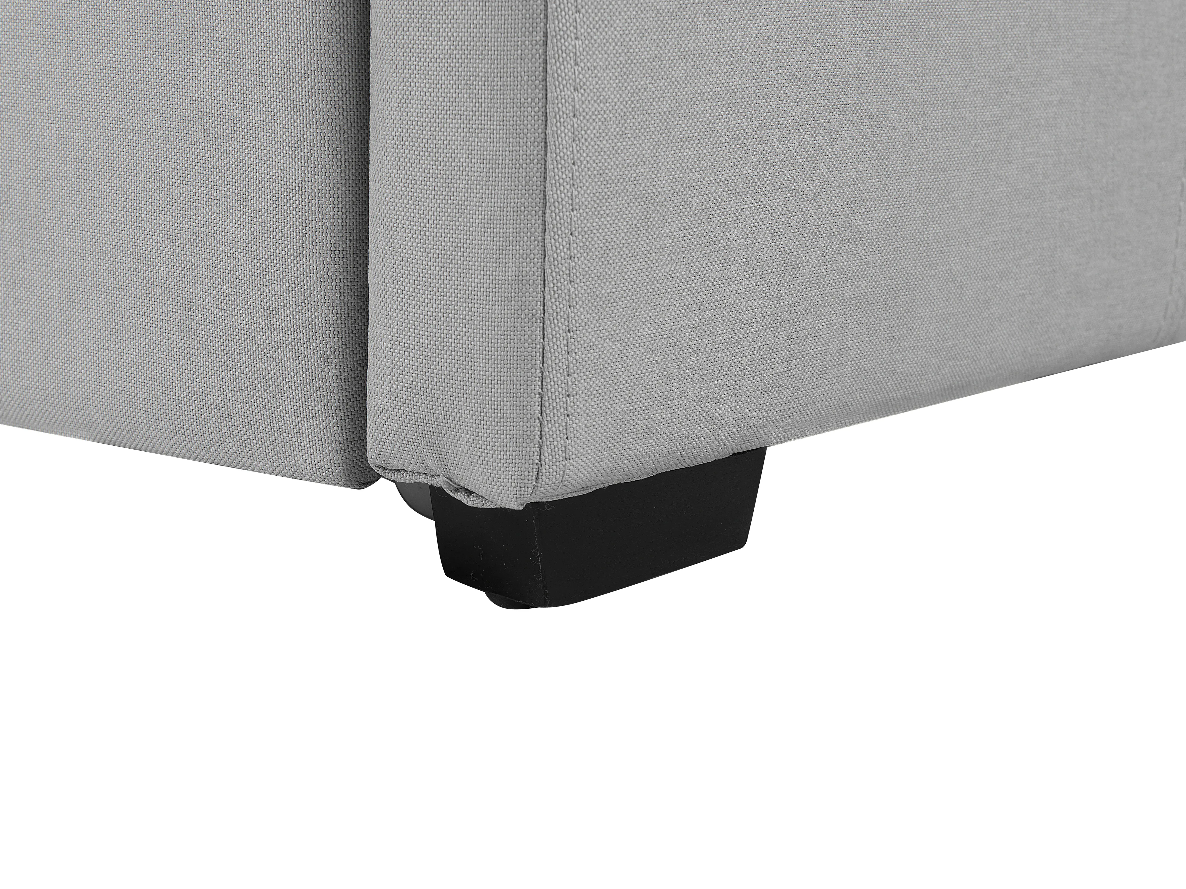 Onderschuifbed Stof MARMANDE 90 x 200 cm Lichtgrijs