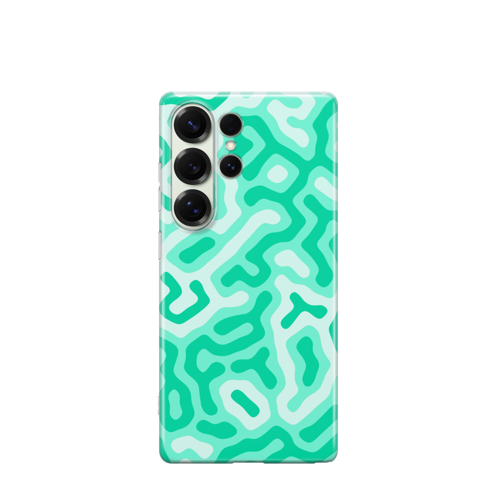 Samsung Galaxy S25 Ultra Gummi Hülle Mystisches Labyrinth 2 - Türkis