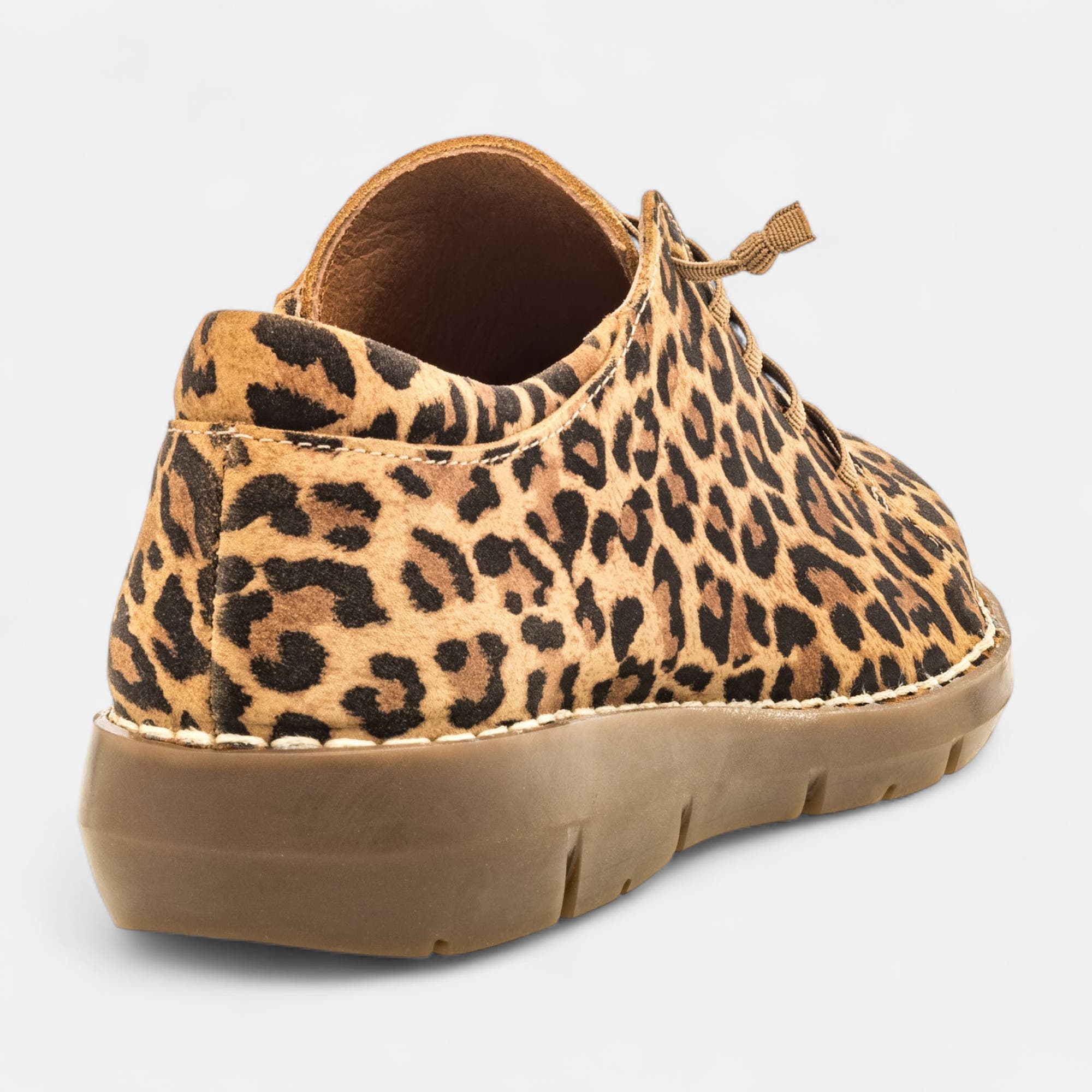 Derbies Femme en cuir camel