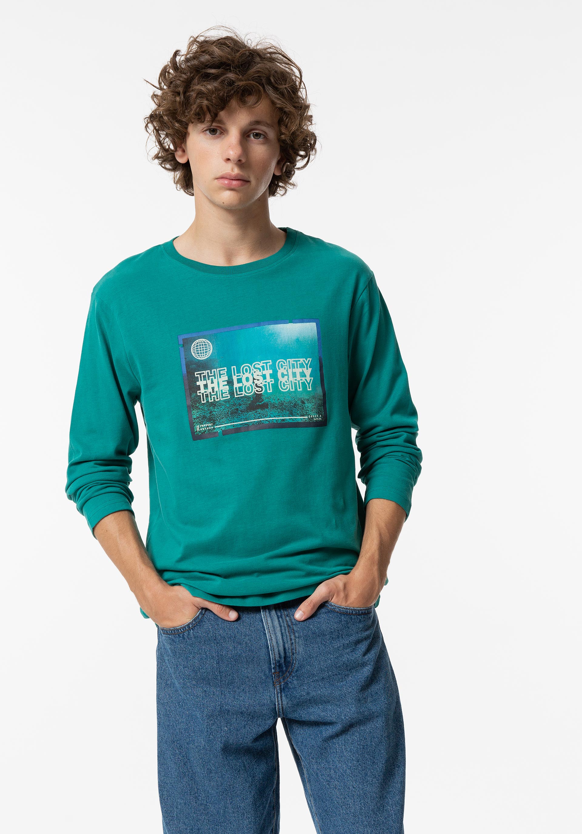 T-shirt com Estampado Frontal