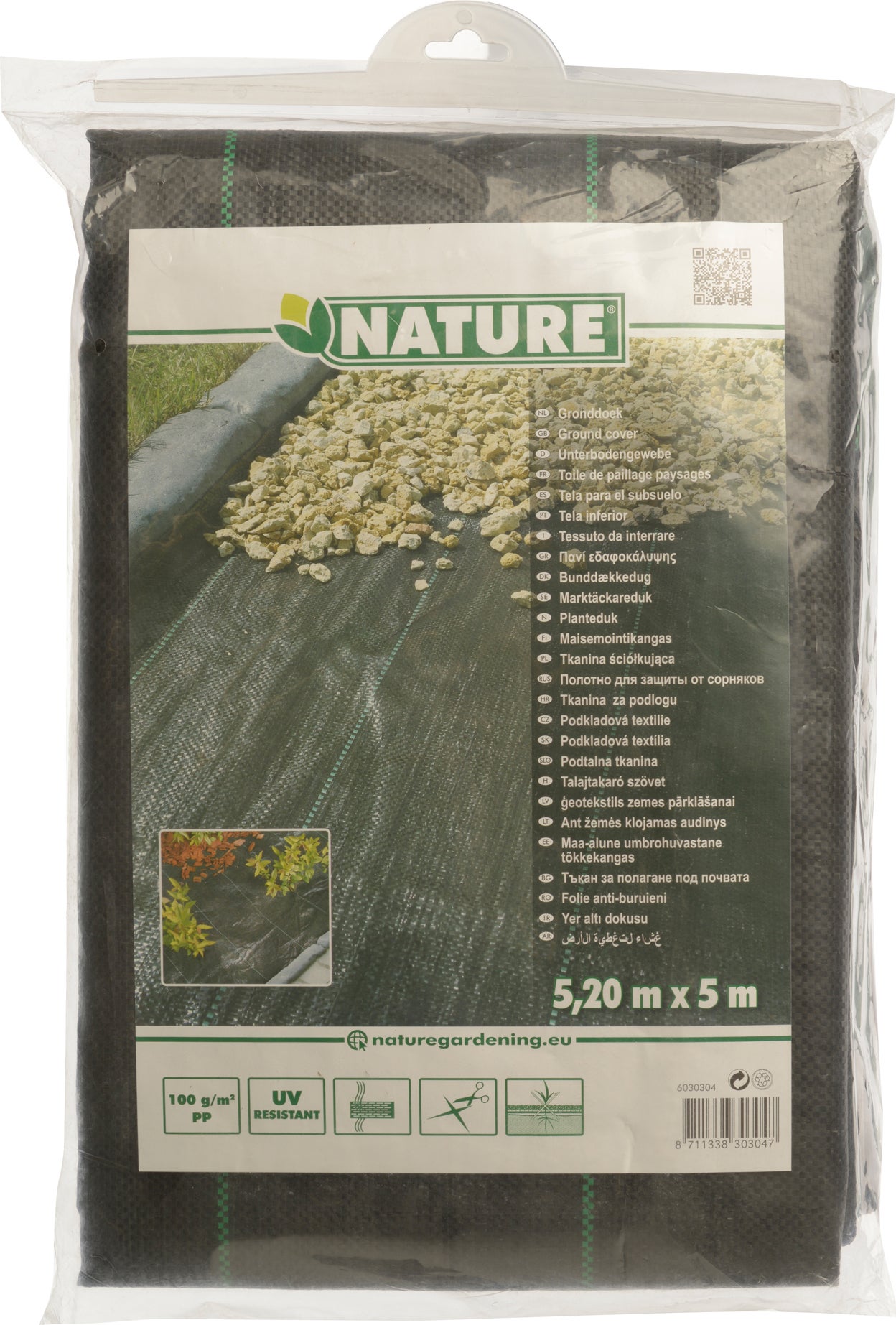 Nature worteldoek 5,2 x 5 m zwart