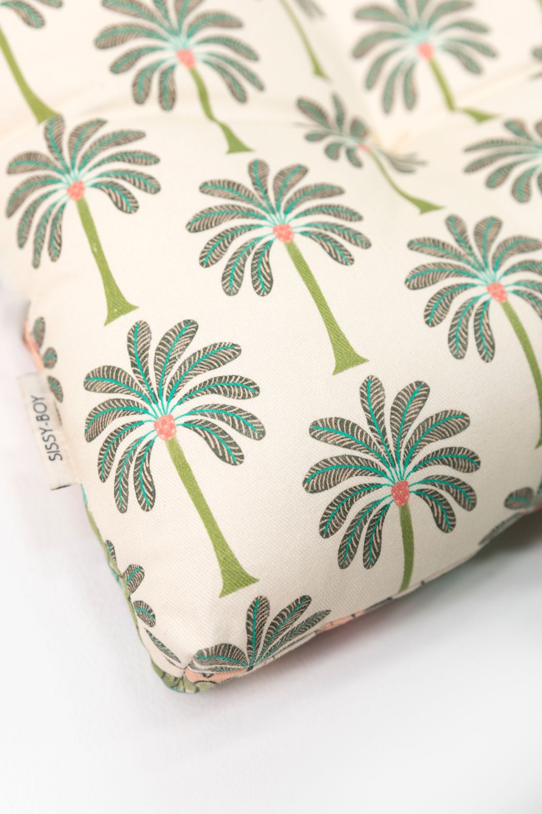 Multicolour tuinkussen fanback chair met print