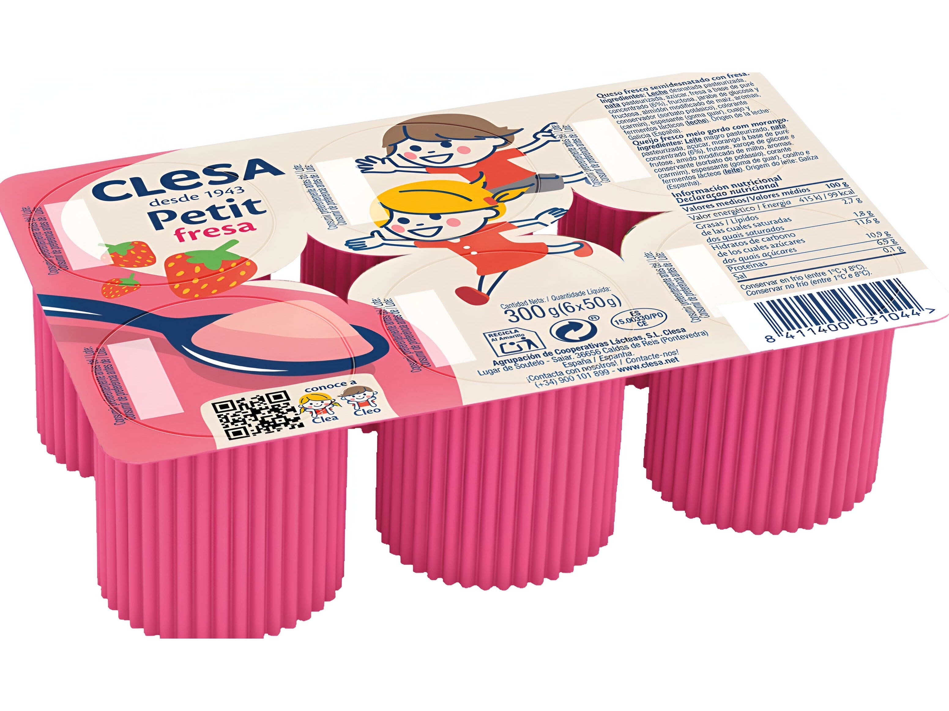 PETIT KIDS CLESA MORANGO 6X50G