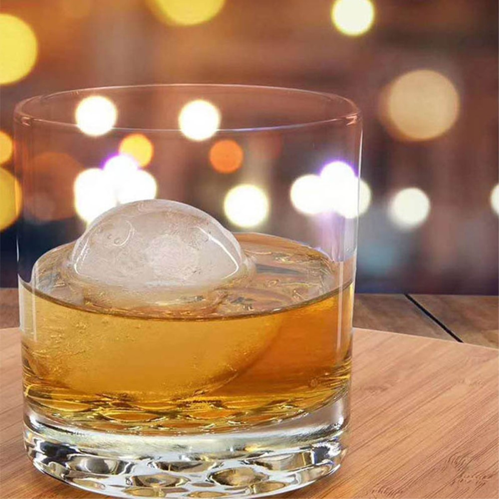 (4-fach) 3D Kunststoff Eiswürfel Form DIY Ice Cube Tray mit Deckel für Cocktails / Whisky / Softgetränke - Mit Früchten Befüllbar