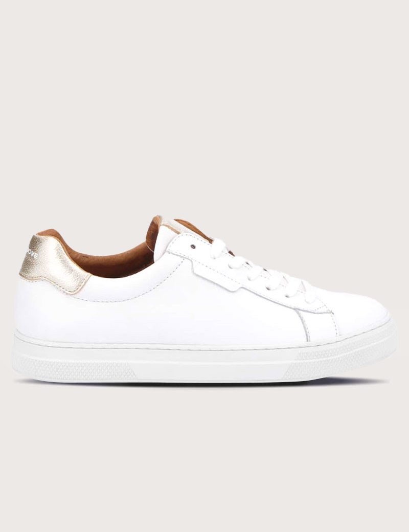 SCHMOOVE BASKETS FEMME SPARK CLAY BLANC CHAMPAGNE