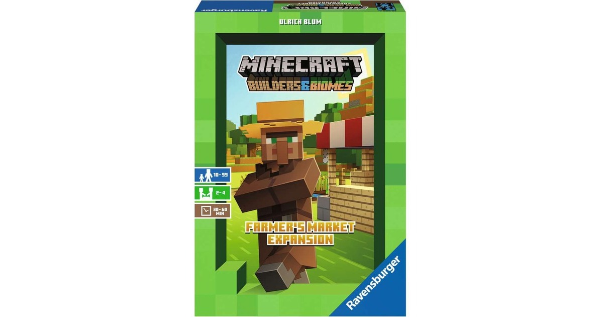 RavensburgerMinecraft Builders & Biomes Farmers Market Expansion Bordspel  (Meertalig, Uitbreiding, 2 - 4 spelers, 60 minuten, Vanaf 10 jaar)
