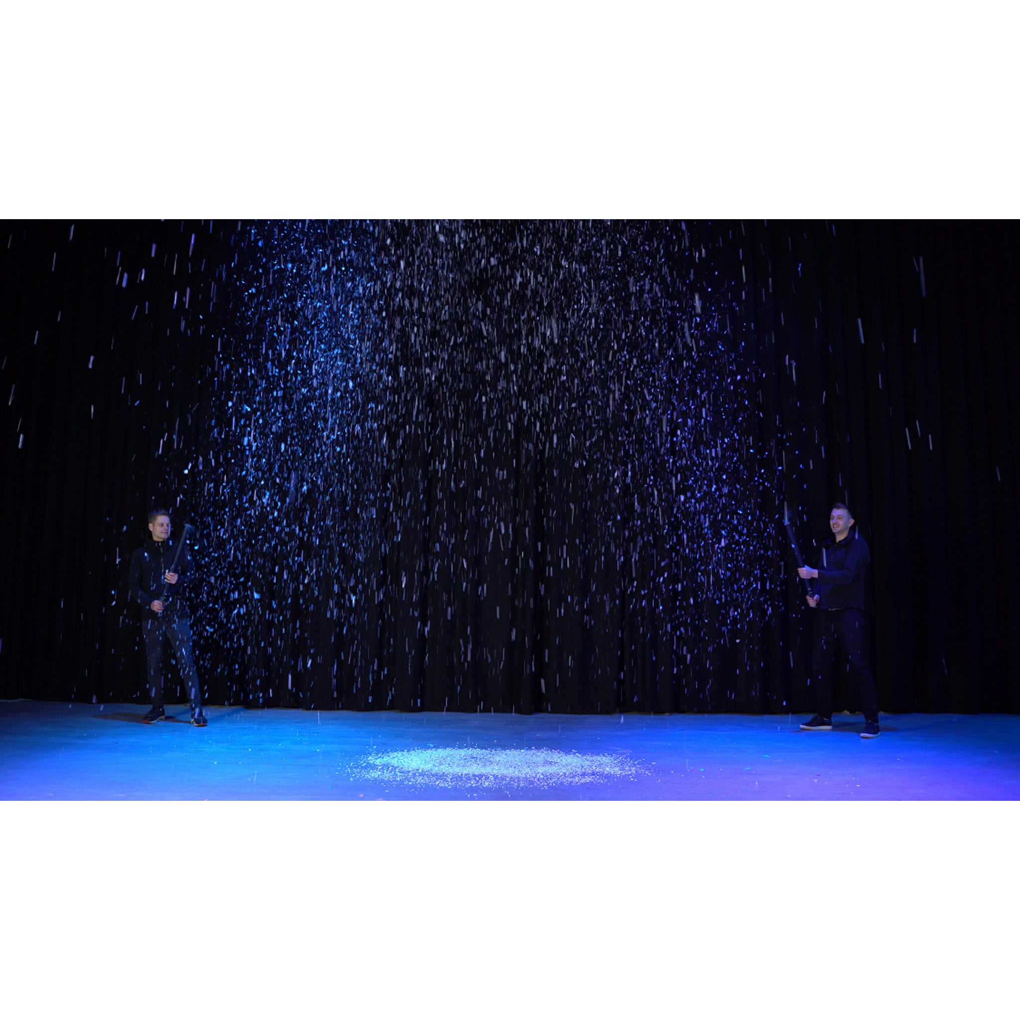 Showgear Handheld Confetti Cannon Pro 80 cm sneeuwvlokken wit
