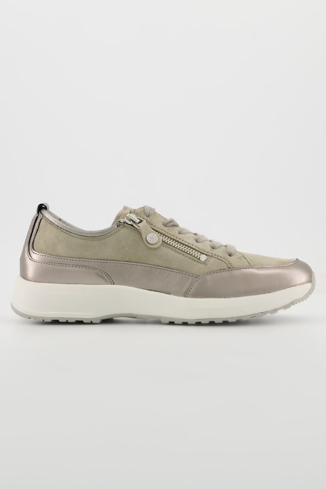 Caprice Leder-Sneaker, Memory Foam, Zipper, Komfortweite