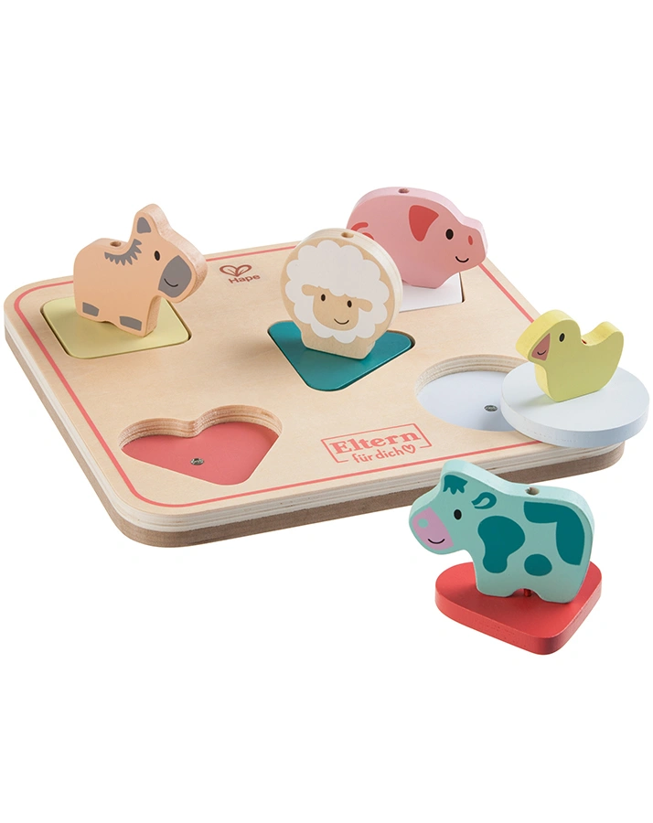 Steckpuzzle TIERGERÄUSCHE 5-teilig
