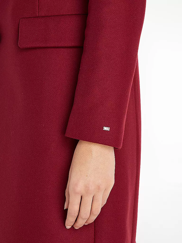 TOMMY HILFIGER Wollmantel  dunkelrot