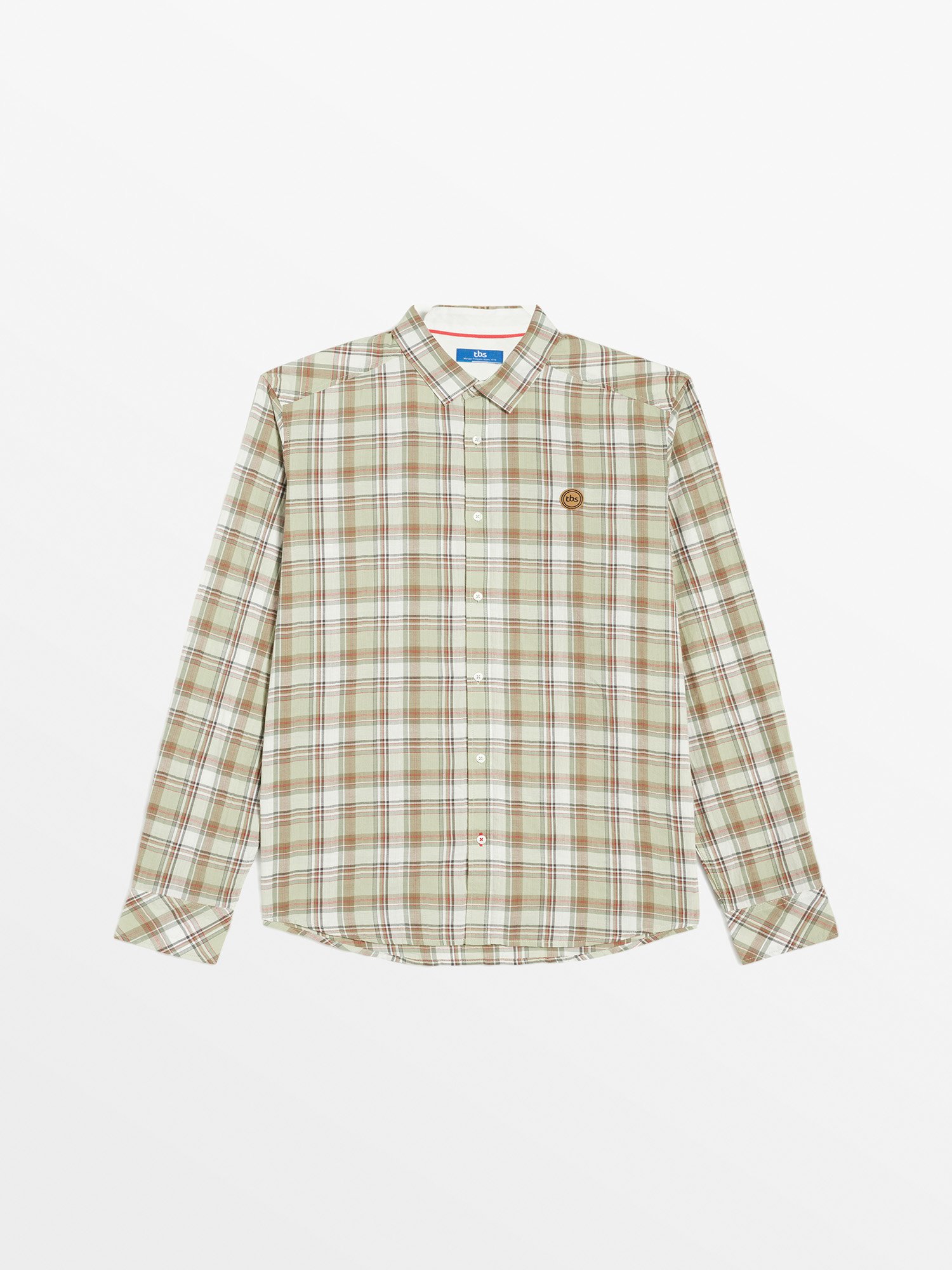 Chemise Homme A Grands Carreaux Kaki