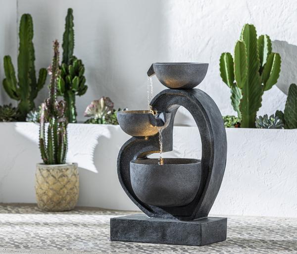Dehner Polyresin-Gartenbrunnen Heart,