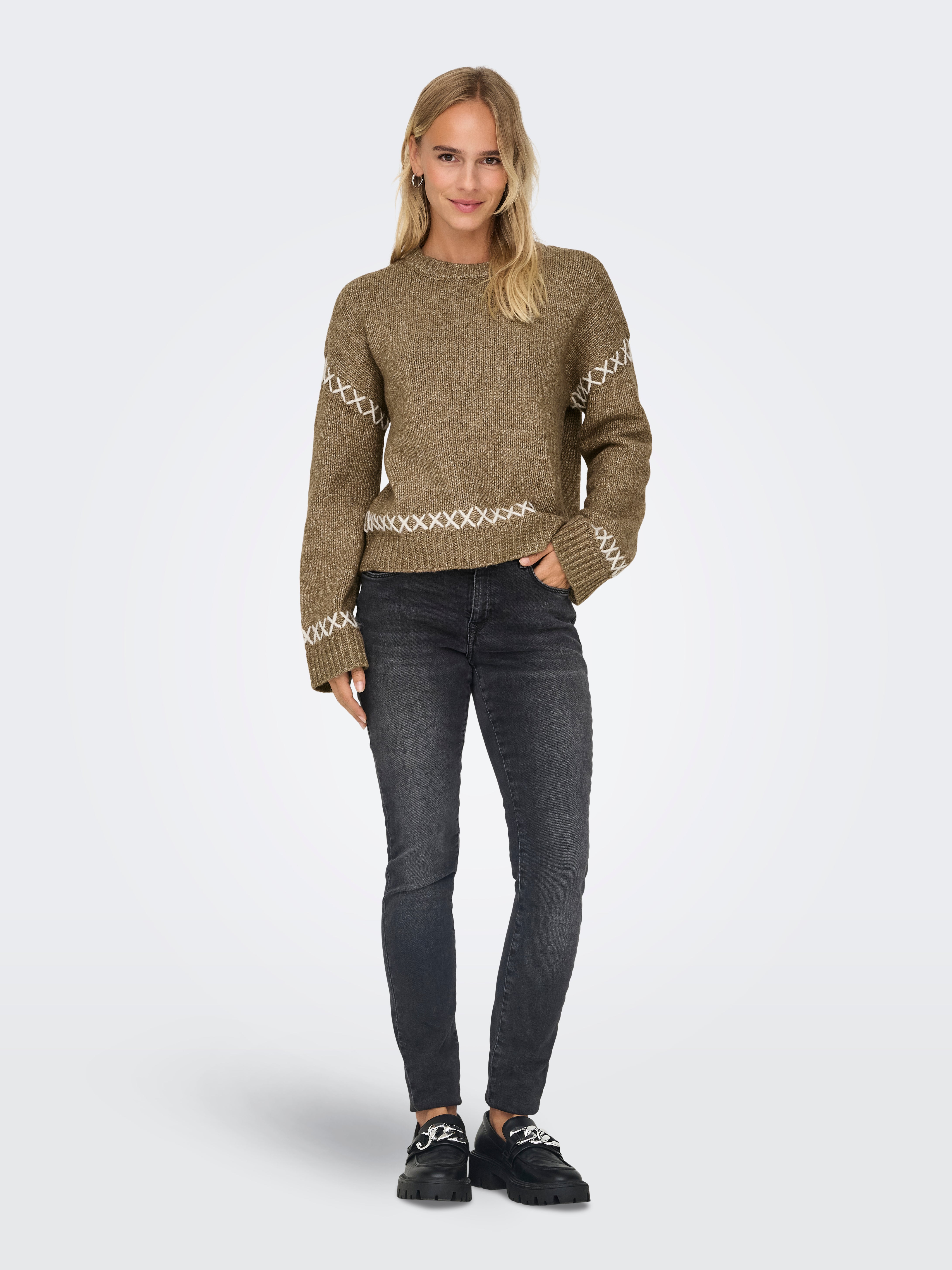 ONLAMANDA Strickpullover Malt Ball