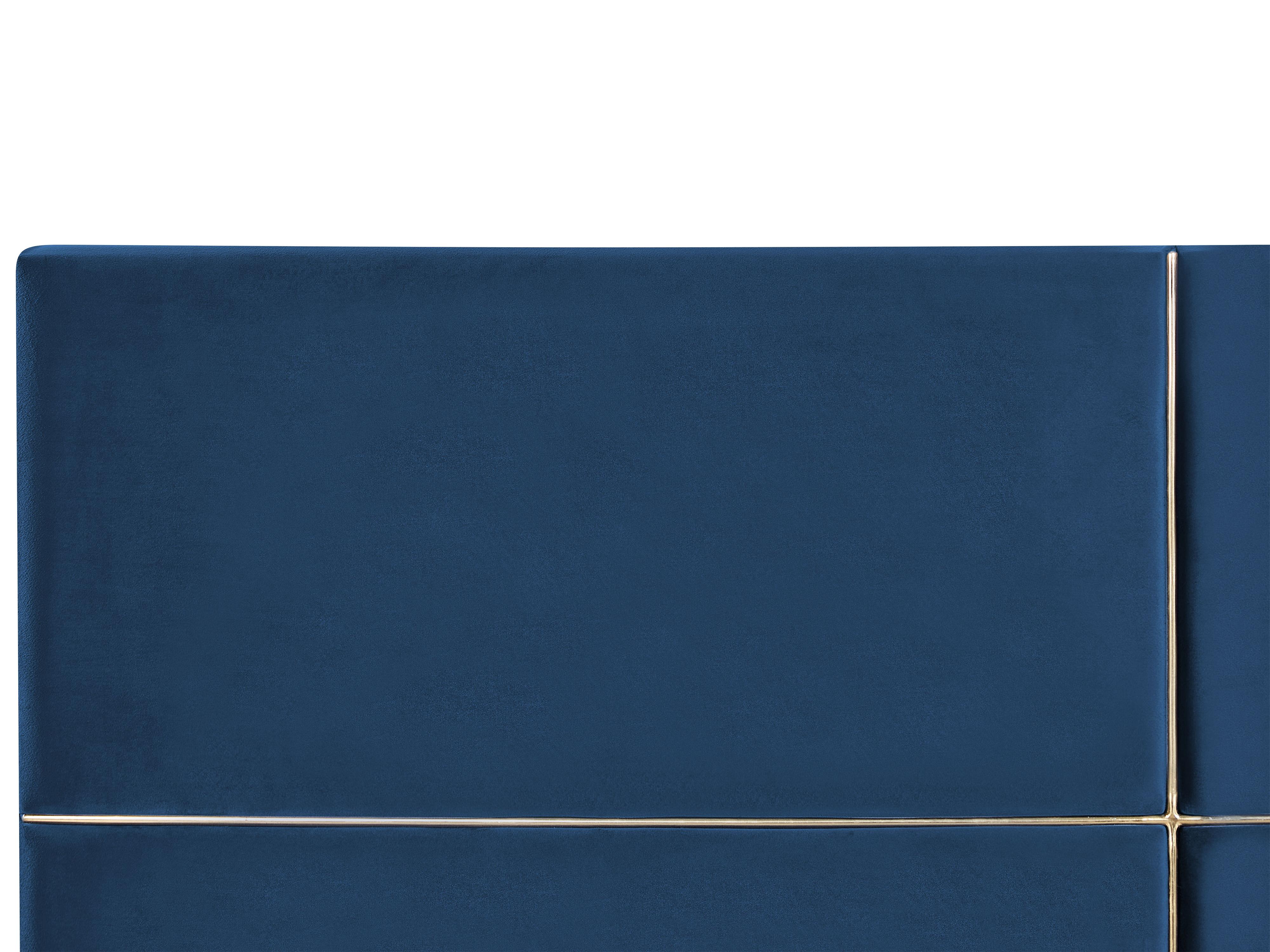 Bed met opbergruimte Fluweel VERNOYES 180 x 200 cm Marineblauw