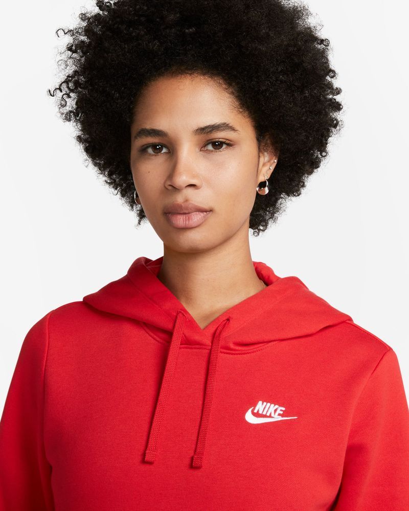Sweat à capuche Nike Sportswear Club Fleece Rouge pour femme