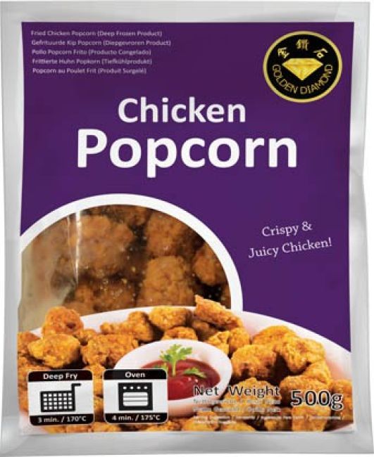 Golden Diamond Bevroren Kip Popcorn 500g