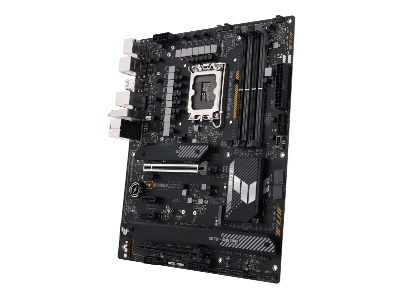 ASUS TUF GAMING H770-PRO WIFI - Bundkort - ATX - LGA1700 sokkel - H770 Chipset - USB-C 3.2 Gen 2x2, USB 3.2 Gen 2, USB 3.2 Gen 1, USB-C 3.2 Gen 1 - 2.5 Gigabit LAN, Wi-Fi 6, Bluetooth - onboard grafik (CPU påkrævet) - HD Audio (8-kanaler)