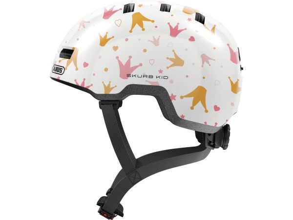 Abus Skurb Kid Cykelhjelm, White Crowns