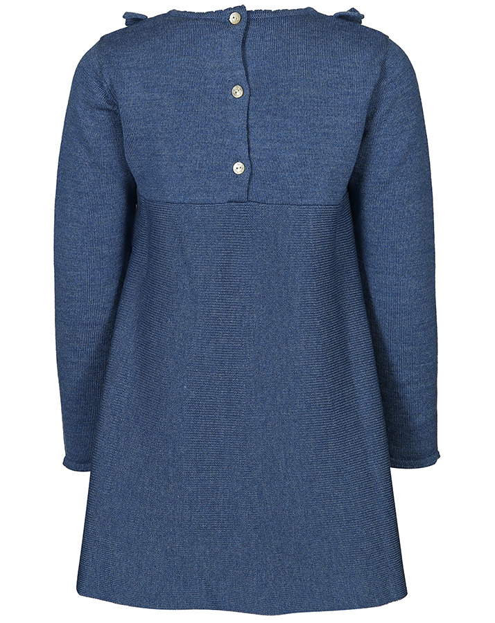 Woll-Langarmkleid BABY GRAND MAMAN in blau