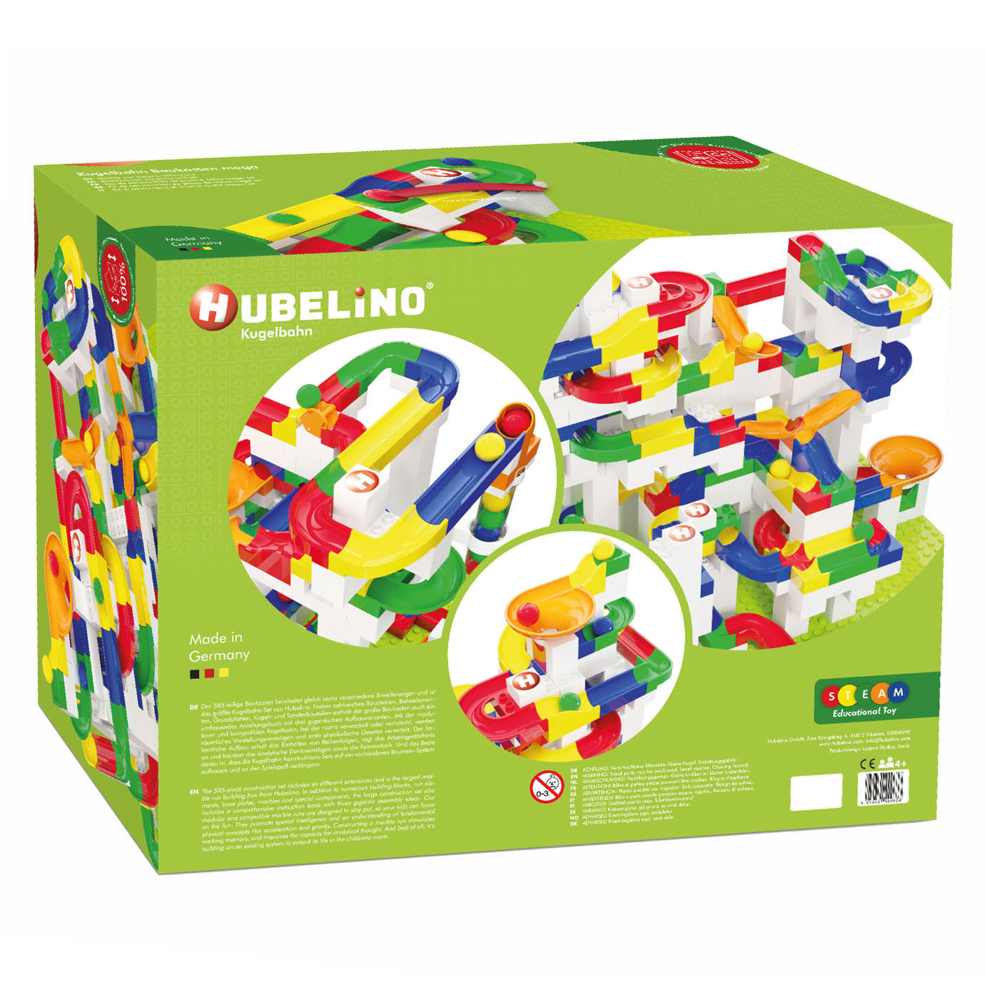 Hubelino Knikkerbaan Mega Bouwset, 585dlg.