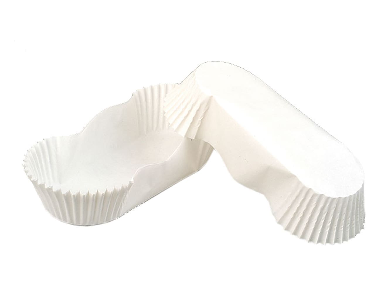 Caissette ovale (x 1000) - papier plissé - 10,5 x 4 x ht 2,5 cm (n° 88) - Nordia