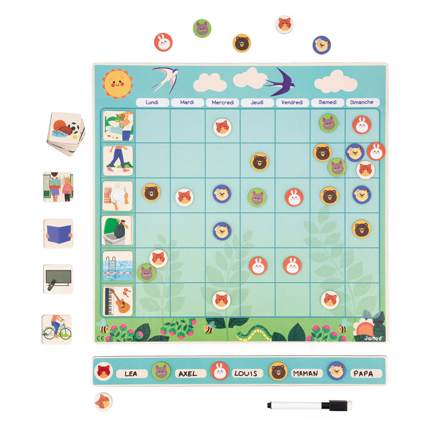 Janod Magneetbord - Weekplanning
