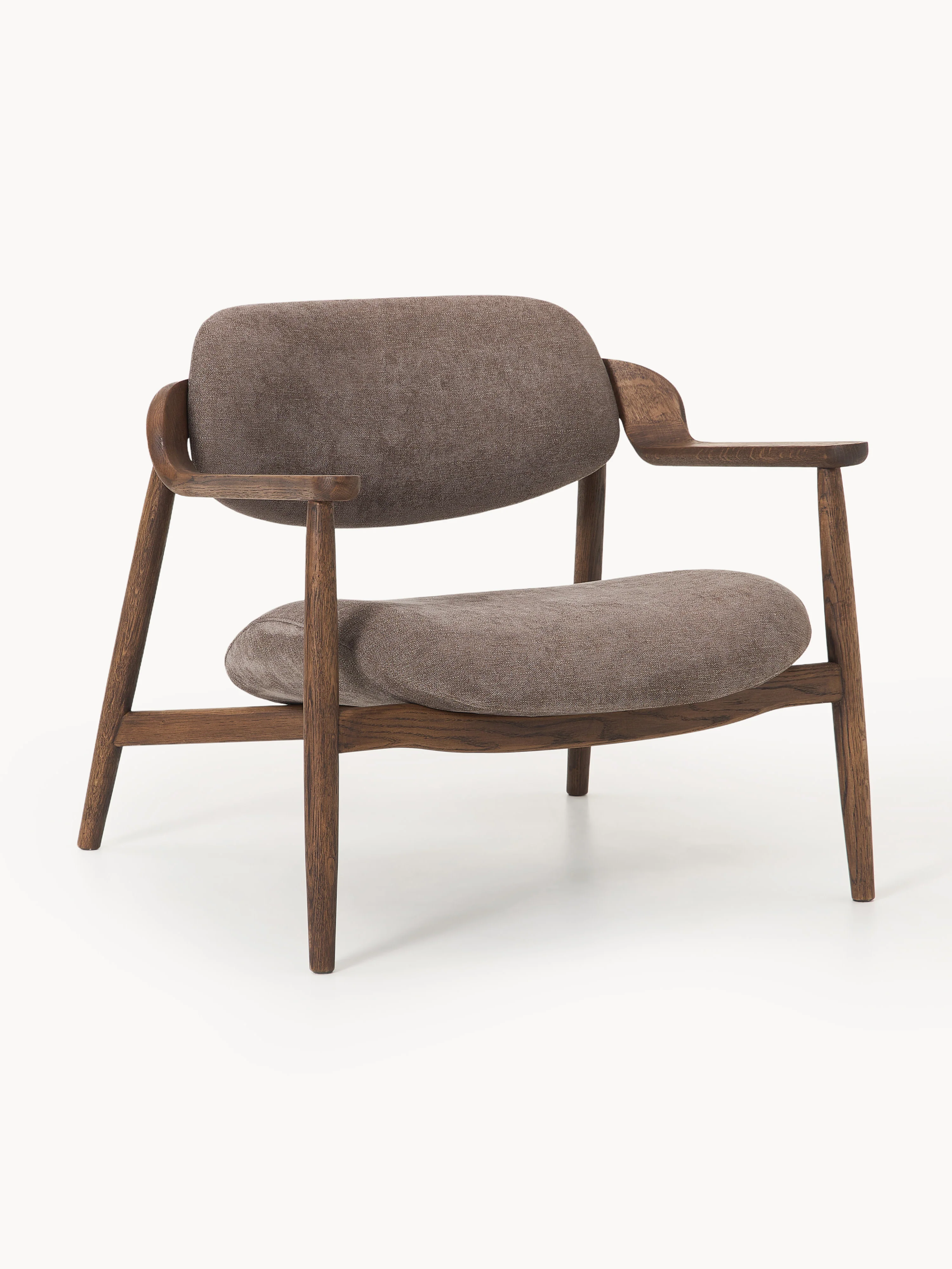 Loungefauteuil Rae van eikenhout
