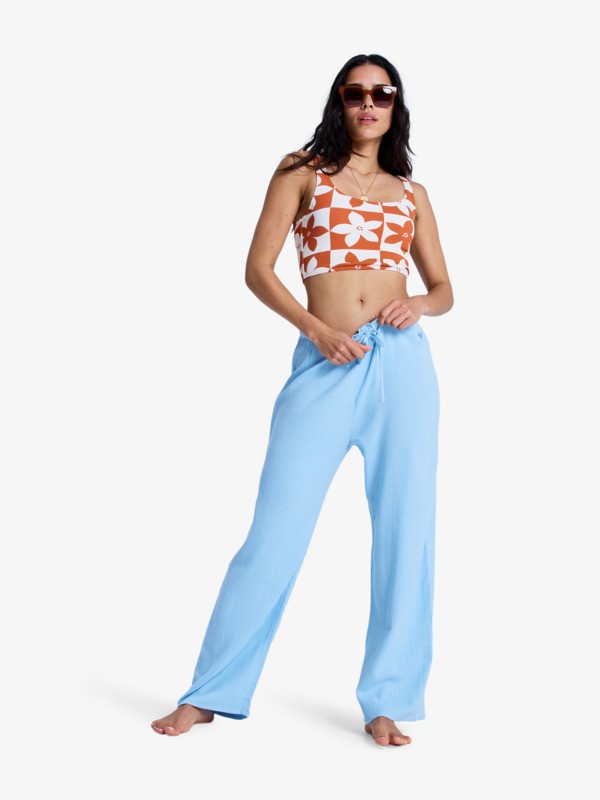 Nazare Surf Spot Pantalon léger Bleu Femme