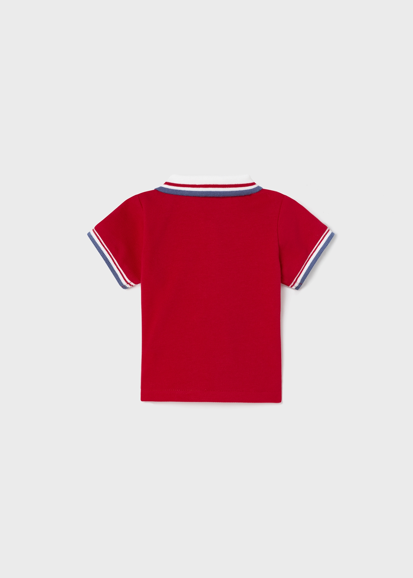 Camisa polo de algodão de manga curta para recém-nascido